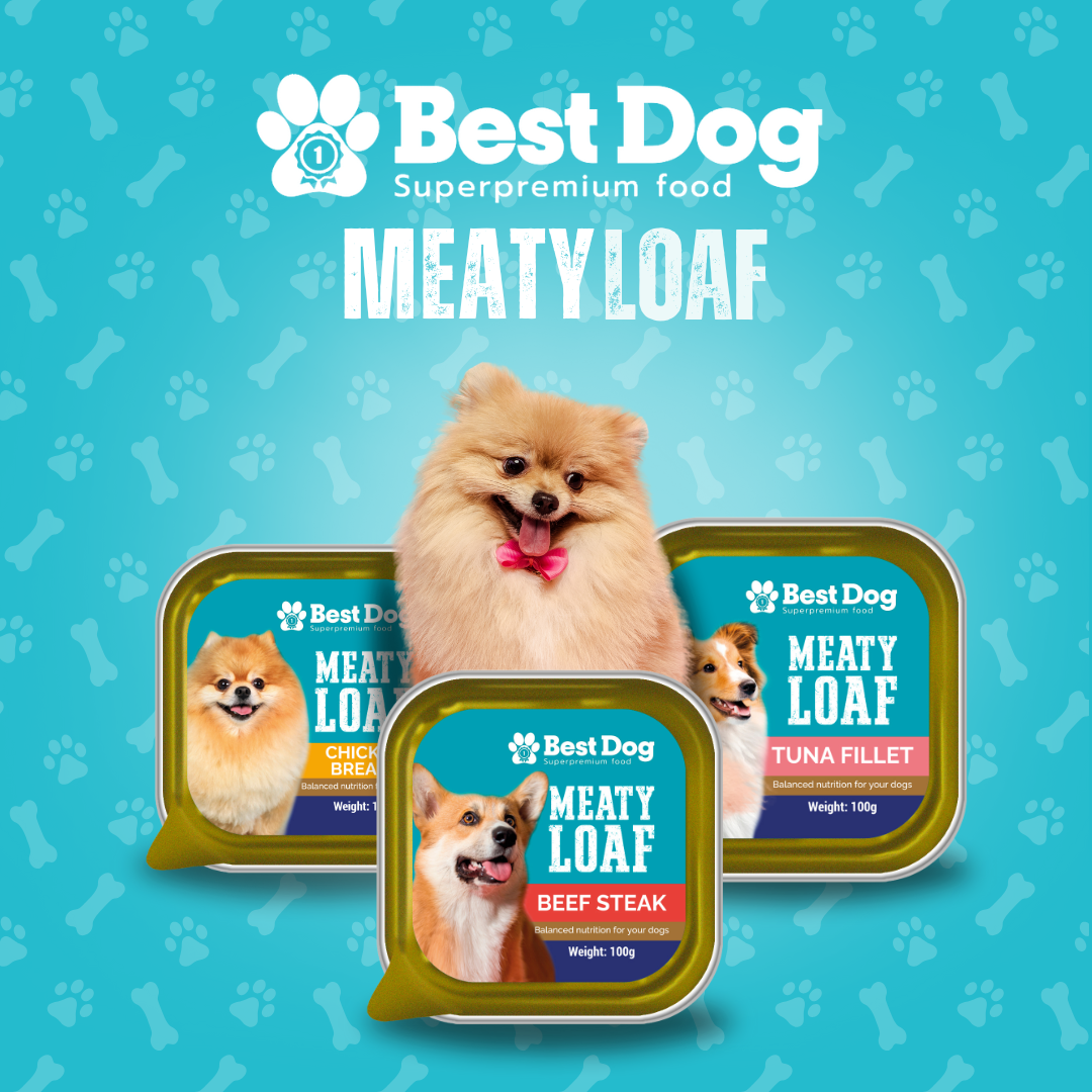 Best Dog Meaty Loaf Beef Steak - Super Premium Wet Dog Food (100g)