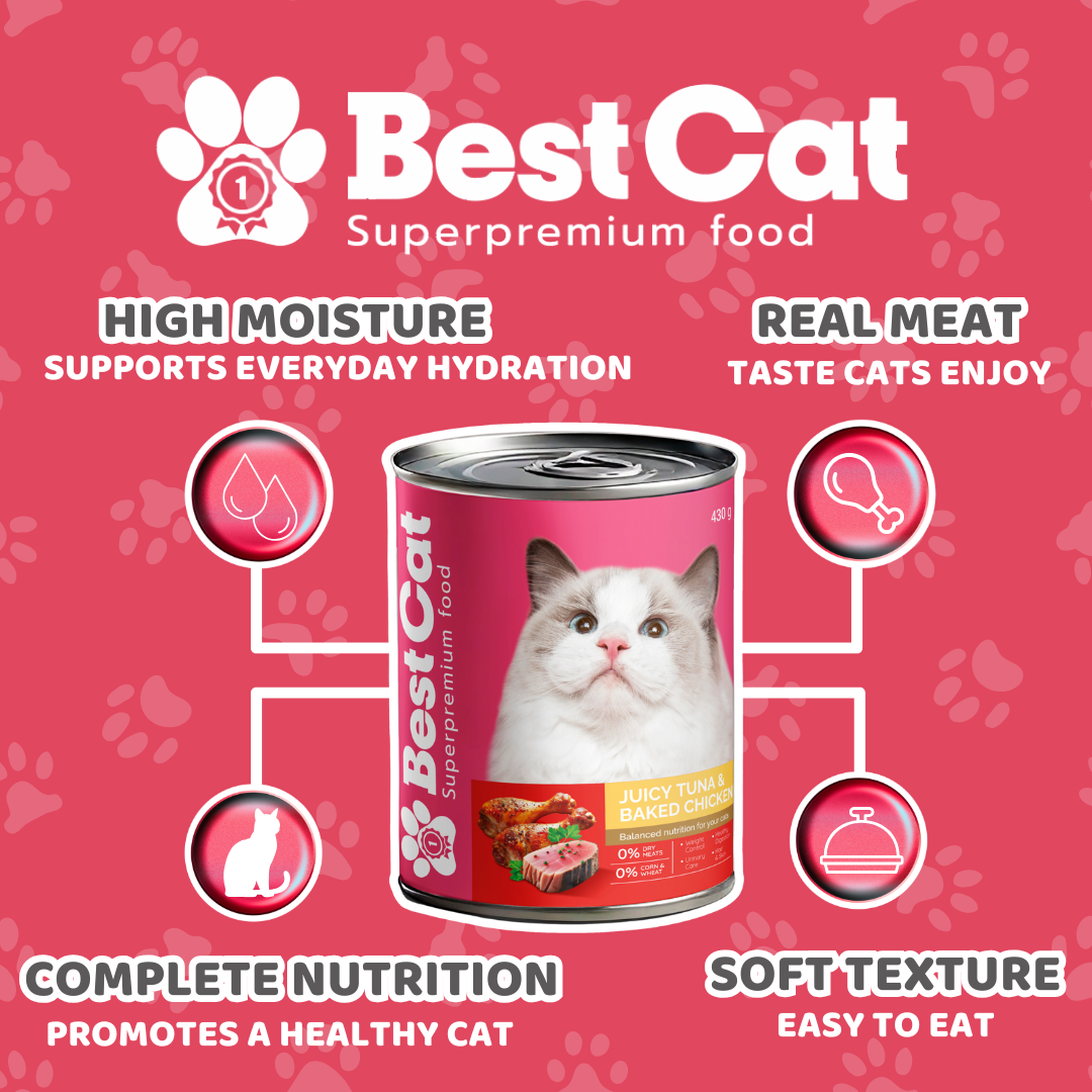 Best Cat Gourmet Mousse Juicy Tuna and Baked Chicken Grain Free Wet Cat Food