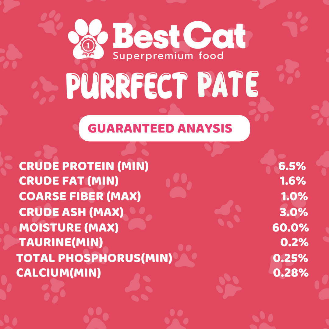 Best Cat Purrfect Pate Chicken Wet Cat Food 100g 3pcs
