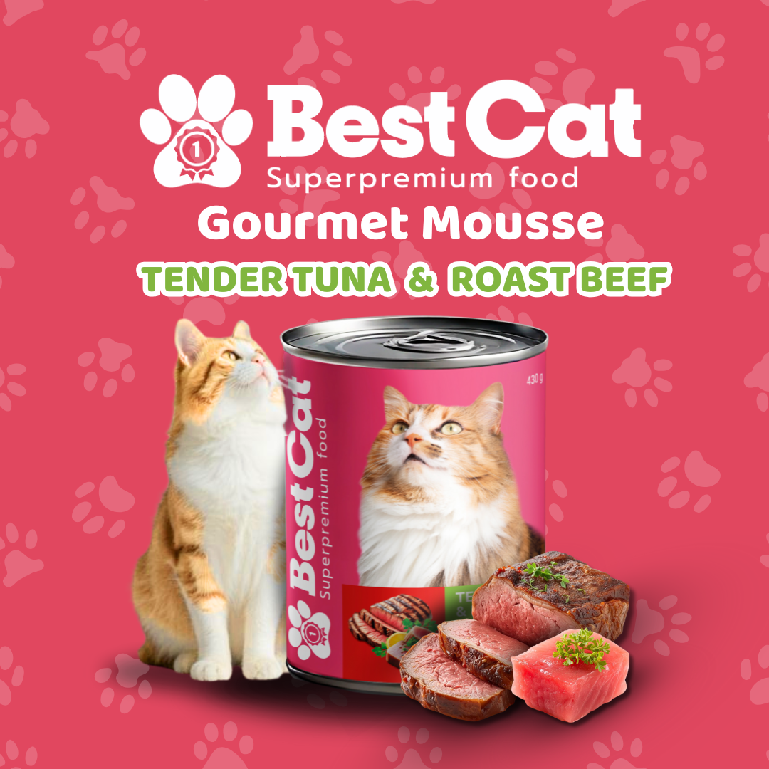 Best Cat Gourmet Mousse Tender Tuna and Roast Beef Grain Free Wet Cat Food