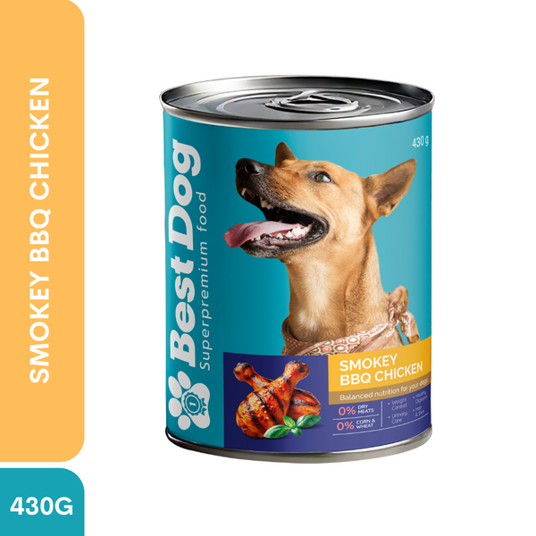 Best Dog Canned Dog Food – Smokey BBQ Chicken – High-Protein Wet Food for Picky Eaters