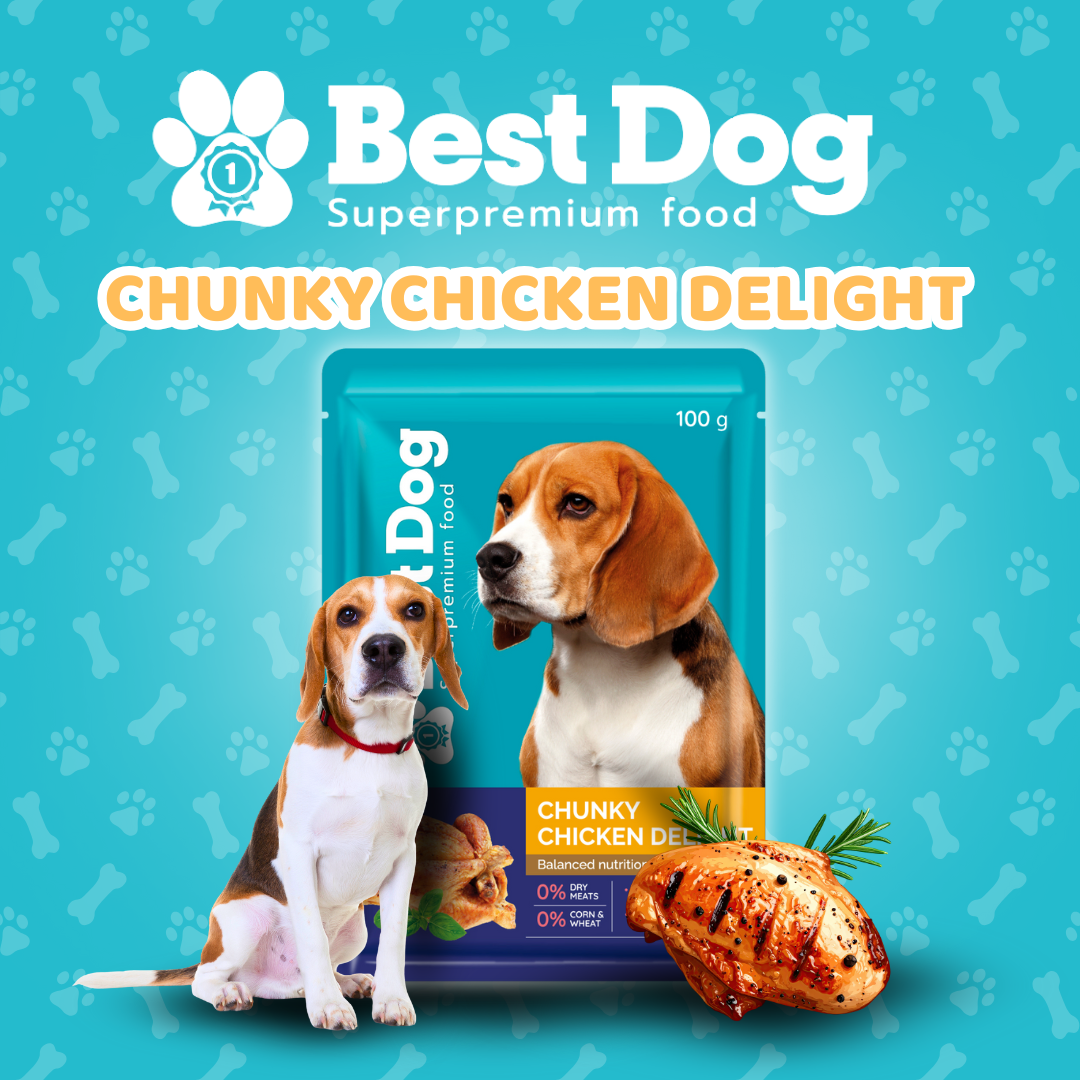 Best Dog Pouch 100g Chunky Chicken Delight | Wet Dog Food