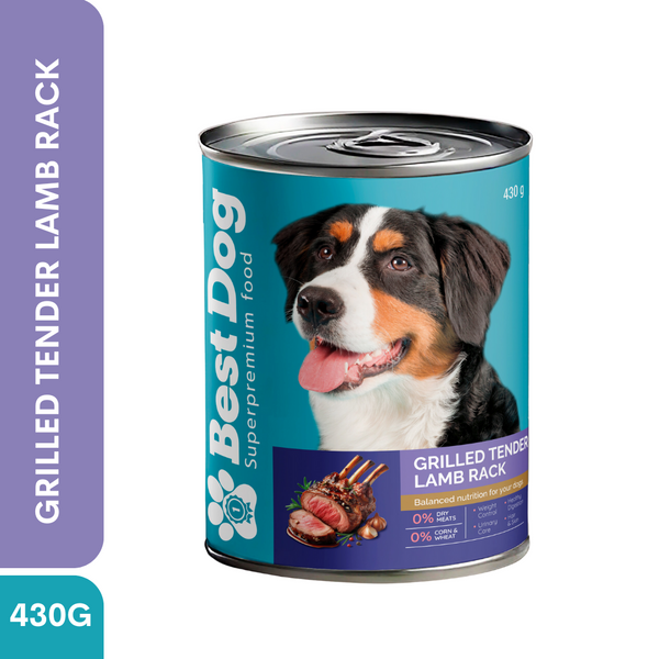 Best Dog Canned Dog Food – Grilled Tender Lamb Rack – Premium Wet Food for Strong Muscles & Full Tummies