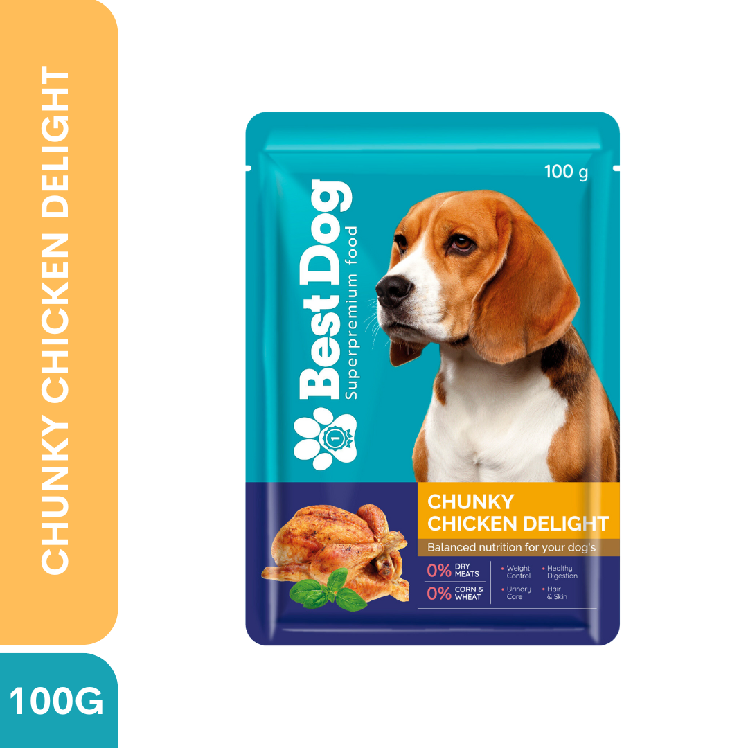 Best Dog Pouch 100g Chunky Chicken Delight | Wet Dog Food
