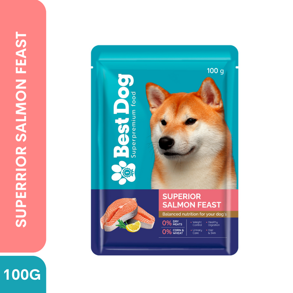 Best Dog Pouch 100g Superior Salmon Feast | Wet Dog Food