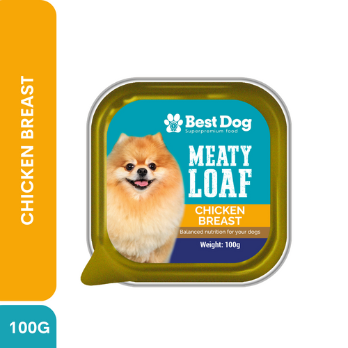 Best Dog Meaty Loaf Chicken Breast - Super Premium Wet Dog Food (100g)