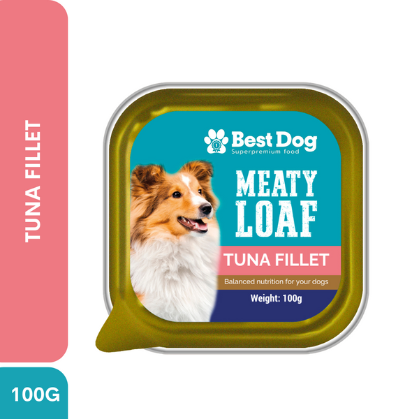 Best Dog Meaty Loaf Tuna Fillet - Super Premium Wet Dog Food (100g)