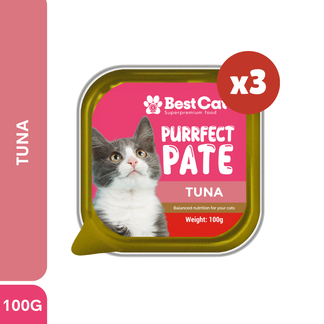 Best Cat Purrfect Pate Tuna Wet Cat Food 100g 3pcs