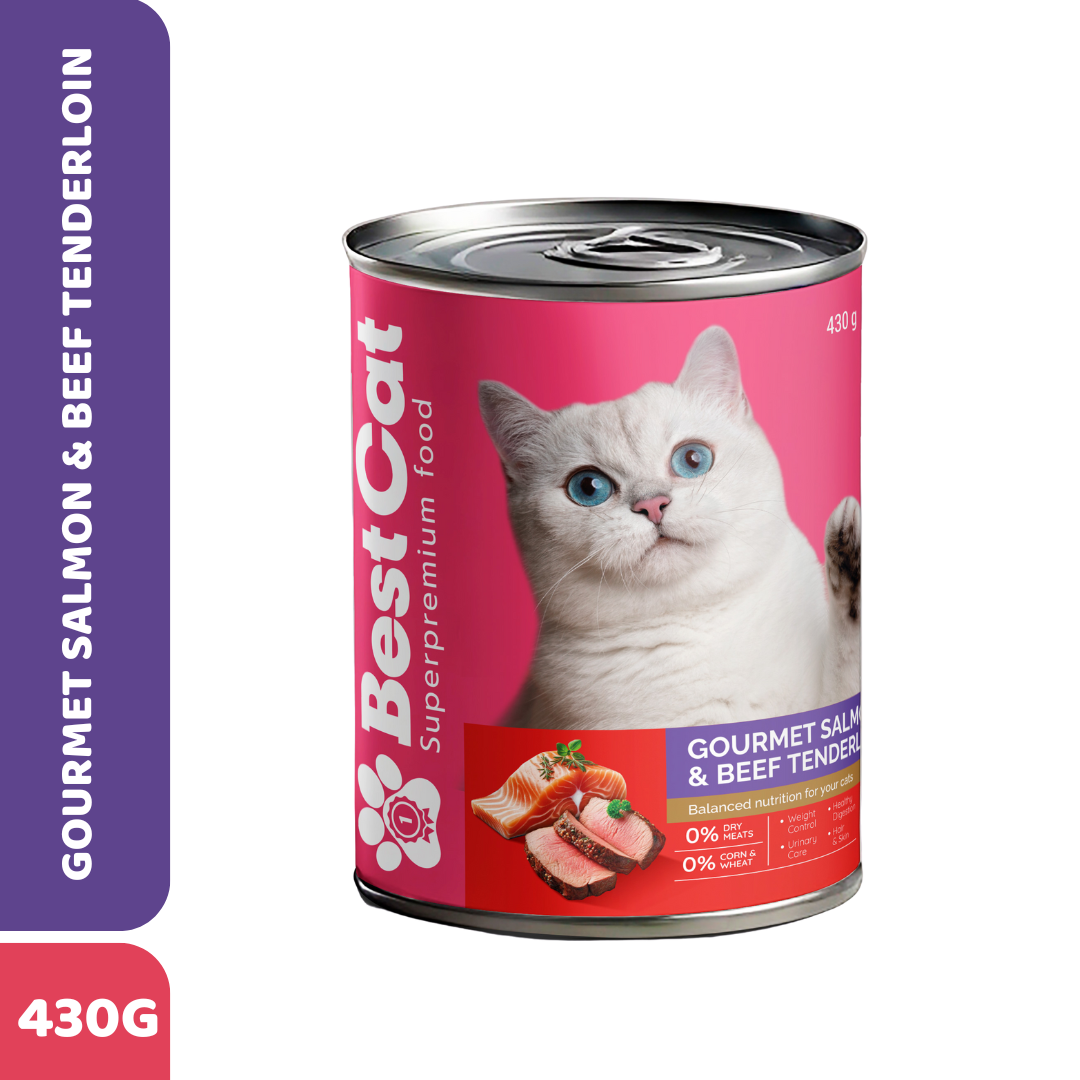 Best Cat Gourmet Mousse Gourmet Salmon and Beef Tenderloin Grain Free Wet Cat Food