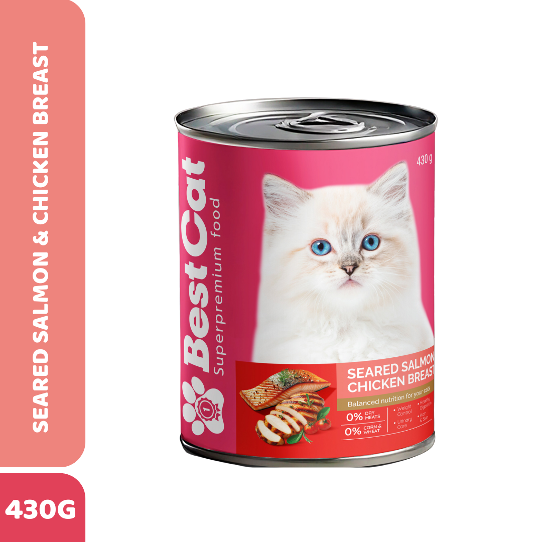 Best Cat Gourmet Mousse Seared Salmon and Chicken Breast Grain Free Wet Cat Food
